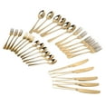 thumbnail image 4 of Ensemble de Couverts, Doré 30 Pcs Cuillères et Fourchettes en Acier Inoxydable Ensemble de Couverts en Acier Inoxydable Technologie de Pointe, 4 of 12