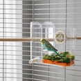 thumbnail image 5 of 2 in 1 Bird Feeder Water Dispenser,Automatic Acrylic Water Feeder,Bird Food Container,Parakeet Cage Accessories for Small Parakeet Cockatiel Budgie Lovebirds, 5 of 8