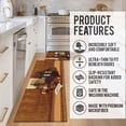 thumbnail image 5 of Wine Kitchen Mats for Floor, Farmhouse Kitchen Mats Cushioned Anti Fatigue 2 Piece Set, Kitchen Mat Set of 2 and Wine Kitchen Rugs and Mats for Home Kitchen Decor 17"x30"+17"x47", 5 of 6