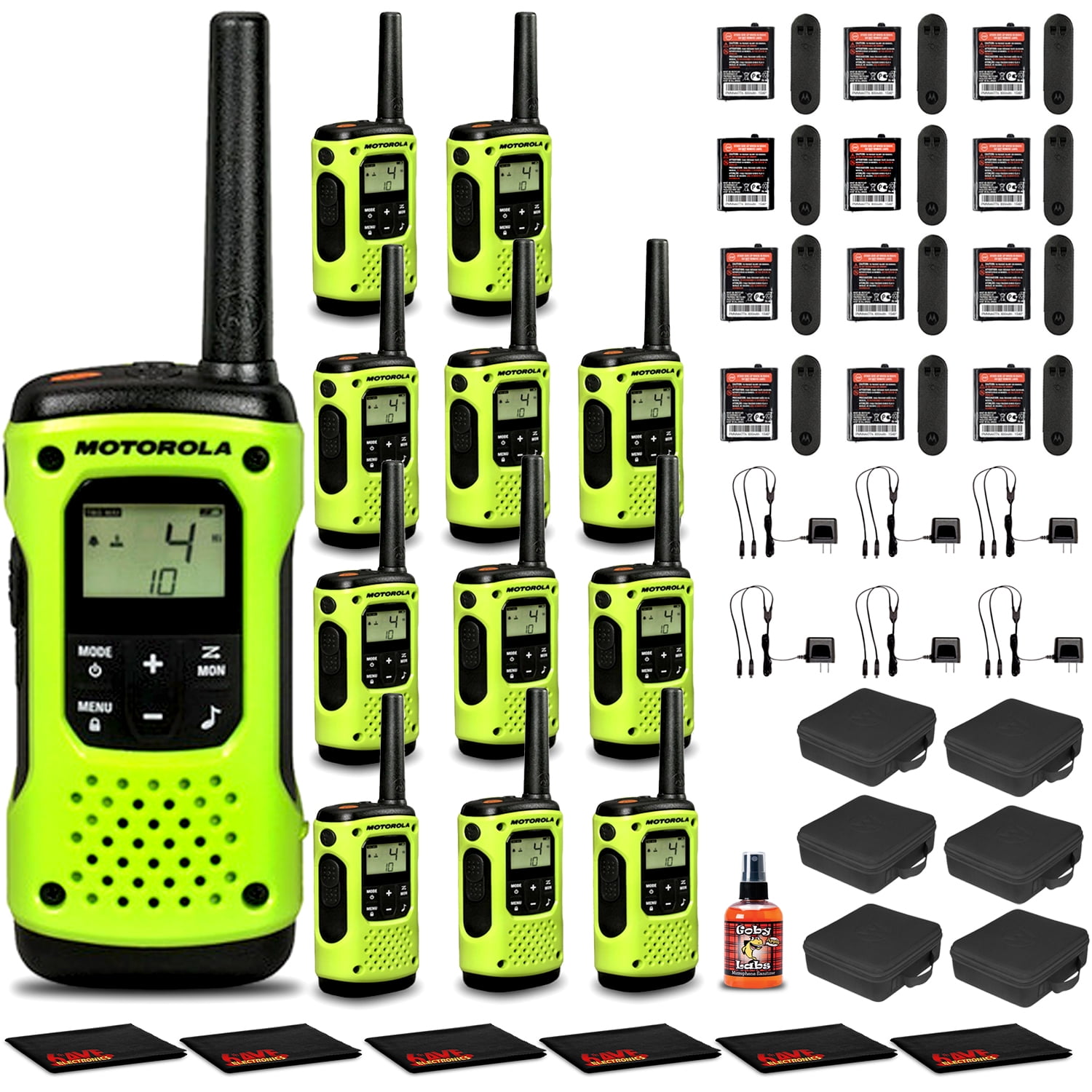 6 x Motorola Talkabout T605 H20 TwoWay Radio with Carrying Case (T605