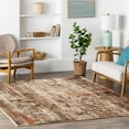 thumbnail image 2 of Area Rugs for Living Room 4'x 6' Machine Washable Vintage Print Large Throw Non Slip Bedroom Rugs, Brick Red, 2 of 5