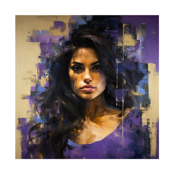 Canvas Wall Art - Ray Heere 'Colorful Model 10' Wall Art for Living Room, Bedroom, or Office Décor by Trademark Fine Art - 14 x 14 Inches