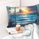 thumbnail image 4 of Fotbe Ocean View Bedroom Funda de Almohada Decorativa Estilo Occidental, Lujo en Algodón, Fundas para Almohadas King, Cojín Estampado para Decoración del Hogar-16"x24", 4 of 6