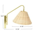 thumbnail image 2 of Creative Co-Op Rattan and Metal Wall Sconce, 2 of 9