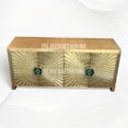 thumbnail image 4 of LAKECITY ARTS Handcarved Brass Embossed 4 Door Sideboard, Gold Embossed Cabinet, brass Embossed Sideboard, Brass Credenza, 4 of 4