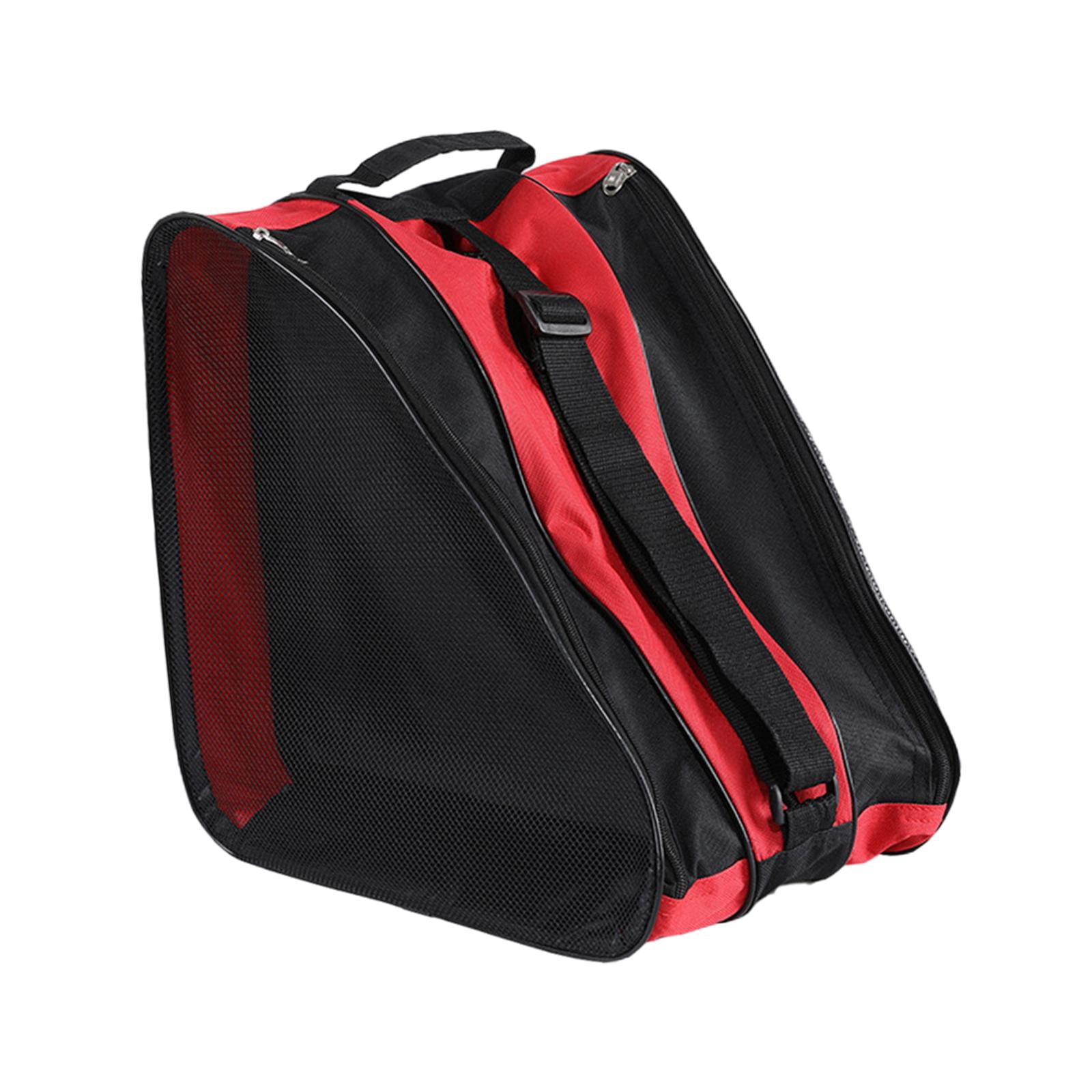 Roller Skates Bag Skating Shoes Bag Ice Skates Bag Roller Skates Storage Bag Portable Top Handle Case Inline Skates Bag Red