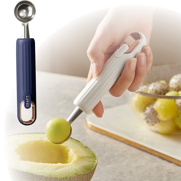 Kitchen Tools Stainless Steel Scoop Watermelon Cantaloupe Fruit Cutting Ice Scoop Household Use