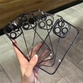 thumbnail image 4 of Funda de teléfono con purpurina galvanizada de lujo para iPhone 11, 12, 13, 14, 15 Pro Max Plus, Ultra transparente, a prueba de golpes, 4 of 4