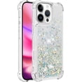 thumbnail image 3 of Case for iPhone 16 Pro Max Case Glitter Bling Liquid Cute Clear Phone Case,Floating Quicksand Shockproof Protective Bumper Soft TPU Cover for iPhone 16 Pro Max 6.9 inch Love Sliver YB, 3 of 14