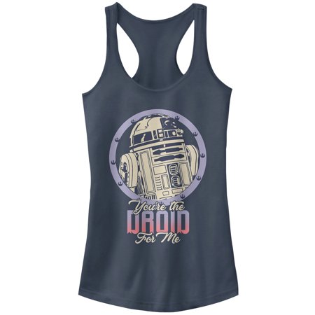 UPC 192715000175 product image for Junior s Star Wars Valentine s Day Droid for Me Racerback Tank Top Indigo Medium | upcitemdb.com