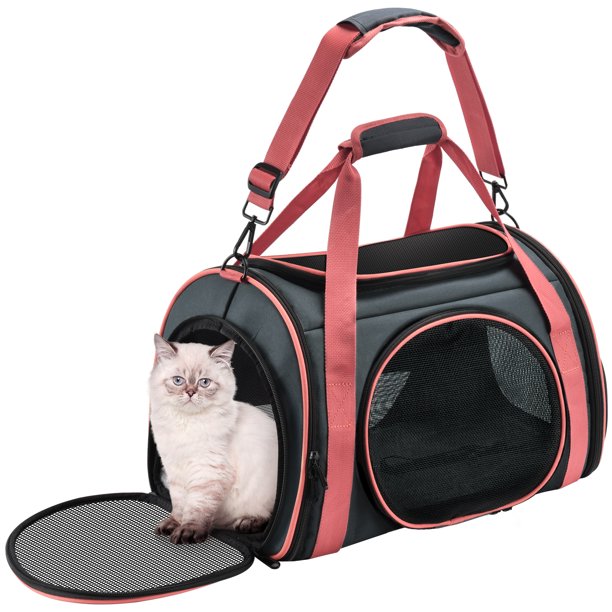 Ardorfun Cat Carrier, Airline Approved Small Pet Carrier with Fleece