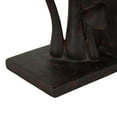 thumbnail image 4 of DecMode 5" Mushroom Dark Brown Polyresin Bookends with Copper Shadings (Set of 2), 4 of 9