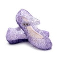 thumbnail image 4 of Cxenplz Princess Costumes Jelly Flats Shoes, Mary Jane Dance Party Cosplay Birthday Party Dress Up Sandals for Little Girls, Toddler or Kids, 4 of 9