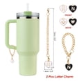thumbnail image 2 of 2pcs Heart Letter Charm Accessories with 2pcs 8mm Straw Cover Cap for Tumbler Cup (Letter N), 2 of 4