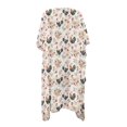 thumbnail image 3 of FKELYI Rooster Pink Flower Print Kimono Cover Up for Women Summer Beach Coverup Half Sleeve Kimono Cardigan Sheer Beachwear Comfy Resort Wear for Ladies Casual Outfit, 3 of 6