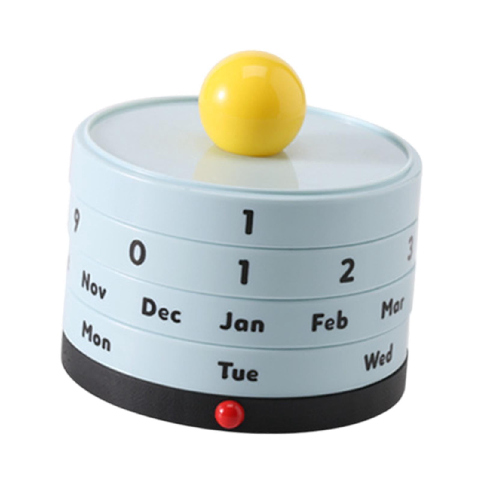 Zxpjkyu Desk Calendar Perpetual Calendar Desktop Accessory Small Cute Decoration Modern blue