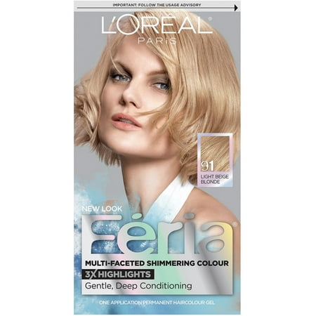 L'Oreal Feria Permanent Haircolor, 91 Light Beige Blonde (Cooler) 1 (Best Hair Curler Reviews)