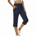 thumbnail image 5 of Tnhcen Women's High Waisted Stretchy Yoga Pants Women’s 7/8 Length – Active Wear Fabric Elastic Waist Cuffed Hem for Workout Casual & Office Sweat-Wicking Breathable & Soft Stretch S-2XL, 5 of 8