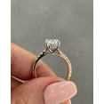 thumbnail image 4 of Solitaire Jewels 3.75CT Oval Moissanite Hidden Halo Engagement Ring For Women, 10K Yellow Gold, 4 of 8