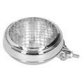 thumbnail image 1 of Headlight Round Motorcycle Headlight Retro Style Headlamp W/Grill Guard Clear Lens 12V 6in Universal, 1 of 8