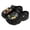 Black, variant on MIASHUI Platform Clogs Womens Lightweight Outdoor Garden Shoes Beach Slippers Sandals,White,9