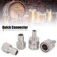 thumbnail image 4 of Stainless Steel Silver Durable Brewing Connector, Quick Connector, Beverages for Home Bar Beer Kegs, 4 of 7