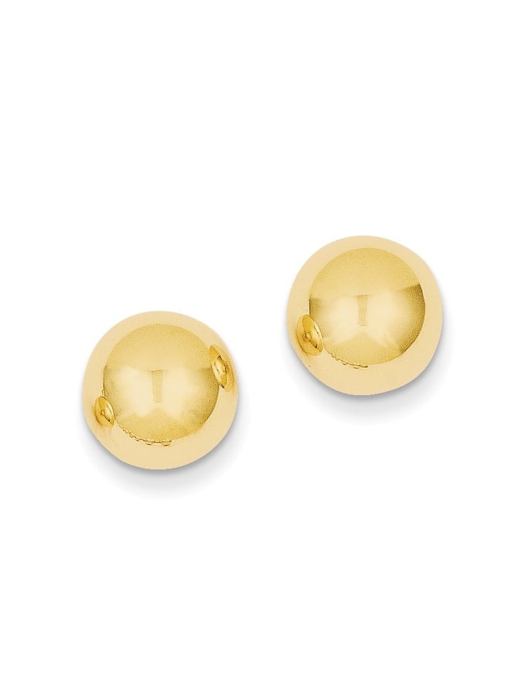 14k Yellow Gold 10mm Ball Post Stud Earrings Button Fine Jewelry For Women Gifts For Her 14k Yellow Gold 10mm Ball Post Stud Earrings Button Fine Jewelry For Women Gifts For Her