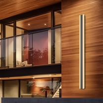 LOHASLED 39 in Outdoor Lights for House, IP67 3000K Warm White, Black Linear Wall Lamp for Garden