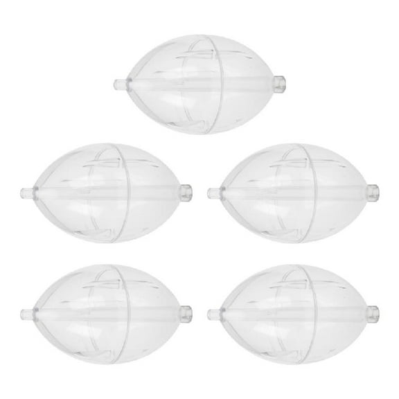 Apooke 5Pcs Fishings Slip Cast Spin Float Plastics Bobbers Fishings Float Oval Bubble Float Oval Fishings Strikes Indicators