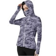 thumbnail image 2 of qelini Sun Shirts for Women Long Sleeve UV Protection Zipper Hoodie Shirt with Thumn Hole Lightweight Breathable Printing Clothing with Pocket Running Hiking, 2 of 7