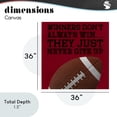 thumbnail image 3 of Winners Never Give Up Canvas Wall Art, design by Marcus Prime, 3 of 8
