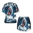 thumbnail image 5 of Naloa Shark Women's Short-Sleeved Pajama Set, Loungewear, Summer pajamas, Breathable Cozy - 3X-Large, 5 of 9