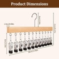thumbnail image 2 of Pure Wood Rotating Closet Organizer - Vertical Space Saver & Wrinkle-Free Storage Solution, 2026 Upgraded Closet Organizer with 12 Clips, Legging Hangers for Closet Organizer, Storage, 2 of 9