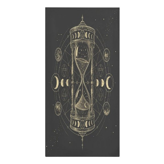 RKSupls Antique Hourglass Moon Cycle Microfiber Beach Towel Absorbent Compact Towels for Swimming Pool Beach Travel Things for Vacation Essentials Adult Gift,61.4×30.3Inch