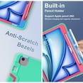 thumbnail image 6 of ShellTech Case for iPad Air 11 inch 2024,Shockproof 3-Layer Protection Case Heavy Duty Kickstand Cover Built-in Pencil Holder for iPad Air 11-in.(M2) 2024,Mint+Rose, 6 of 7