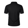 thumbnail image 5 of Qwertyu Men's Polo Shirts Cotton Short Sleeve Collared Golf Shirts Casual Fashion Basic Tee Shirts Black 2XL, 5 of 7