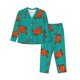 thumbnail image 1 of Fotbe Colorful Crab Conjunto de Pijama de Manga Larga para Mujer con Estampado, Ropa de Dormir de 2 Piezas, Conjunto de Casa Suave y Cómodo con Bolsillos-Large, 1 of 7