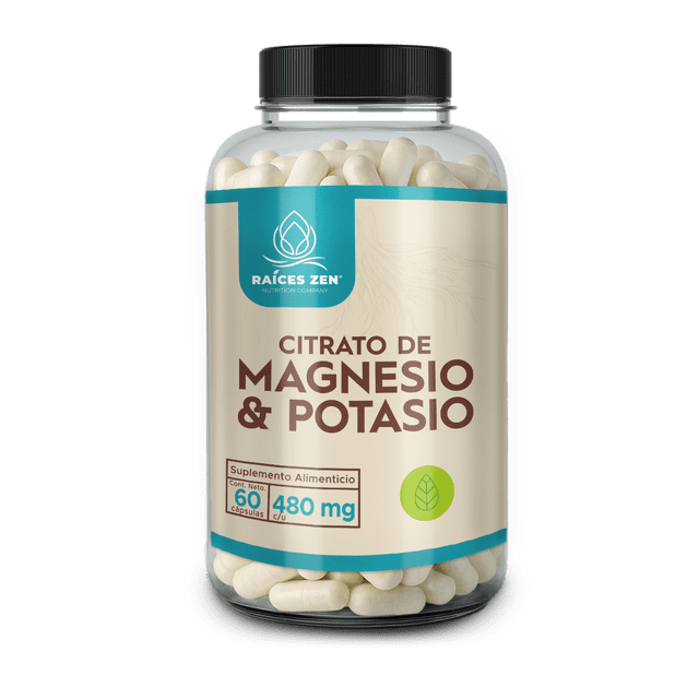 Citrato de Magnesio y Citrato de Potasio Raíces Zen 60 Cápsulas