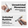 thumbnail image 6 of HOTO Cordless Auto-Dispensing Hot Glue Gun Kit, 30s Fast Preheat, 3000mAh Usb-C Rechargeable, Anti-Scald, 40 Glue Sticks for Diy Crafts, Arts & Home Repairs, 6 of 9