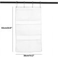 thumbnail image 2 of Mesh Shower Organizer Hanging Mesh Pockets Bathroom Caddy 6 Pockets Hang Curtain Rod with 4 Rings, Shampoo Shower Organizer, Quick Dry, Space Saving, 2 of 9