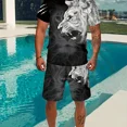 thumbnail image 3 of Conjunto De Playera Y Short Pare Hombre Con Estampado 3d, 3 of 4