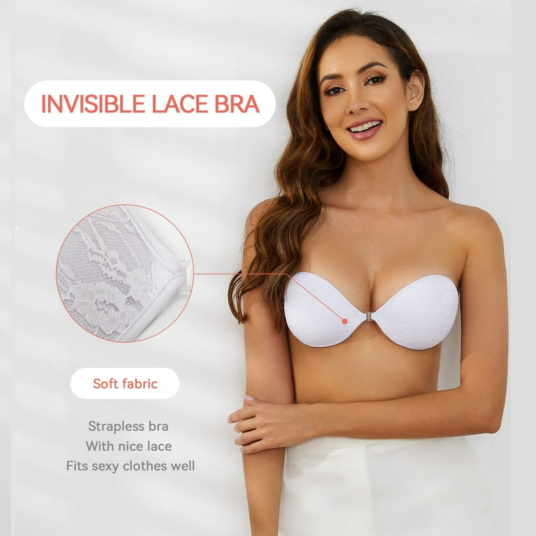 Niidor Adhesive Bra Backless Strapless Sticky Bra Invisible Push up Lifting  boobs Bras for Backless Dress with Nipple Covers