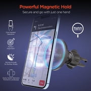 HyperGear Mag Grip Phone Mount Kit with MagSafe Vent, Dash, and Windshield Mounts, Black, 15701