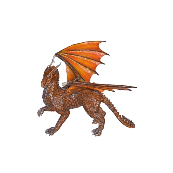 Nifao Painted Dragon Made of Bronze, Statue – Home Decor Sculpture, 15"L x 14"W x 12"H