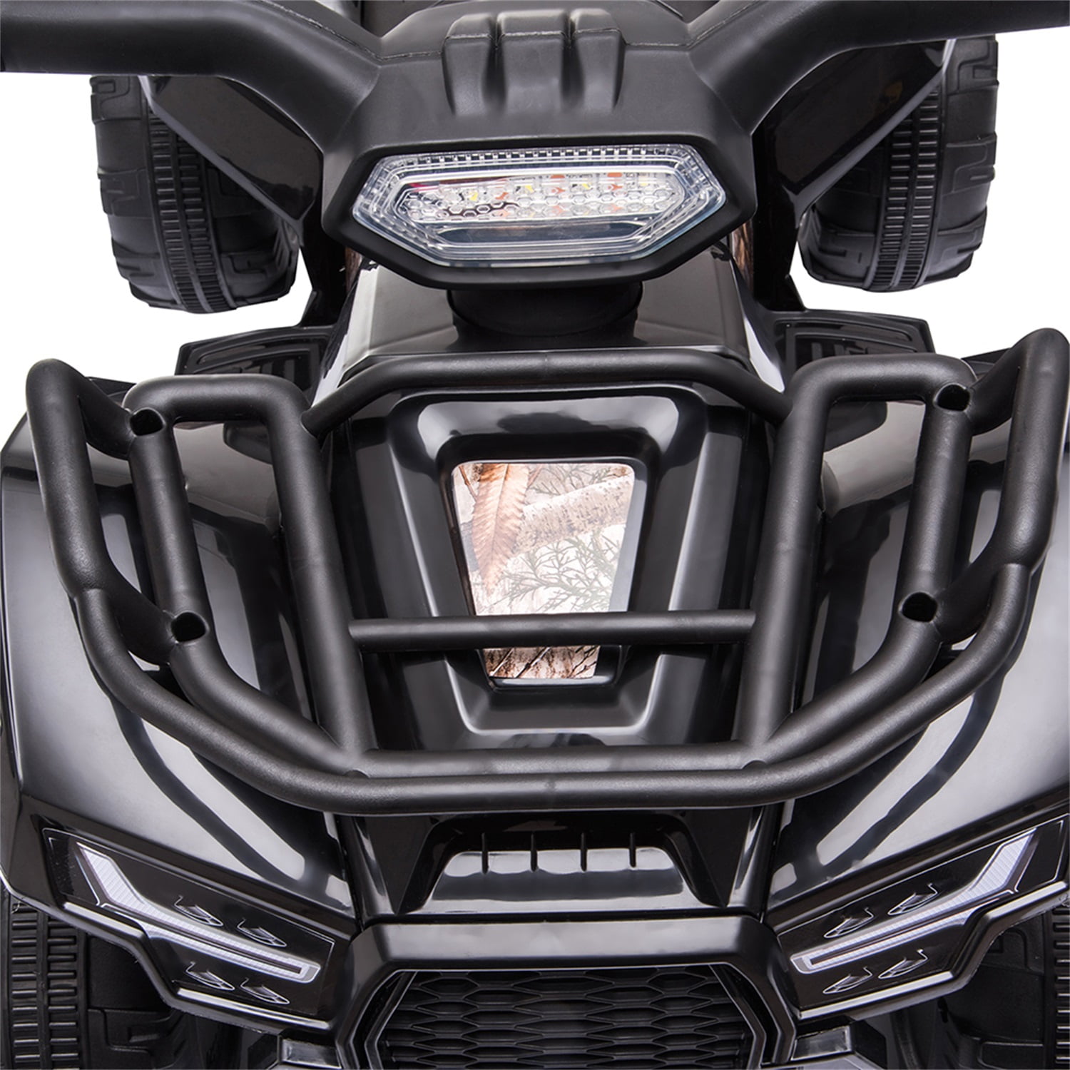 CIPACHO Kids ATV, 6V Battery Powered Electric Vehicle w/LED Light, Horn, Music, Wear-Resistant Wheels, Ride on Car 4 Wheeler Quad for Toddler Boys Girls 18-36 Months, Black