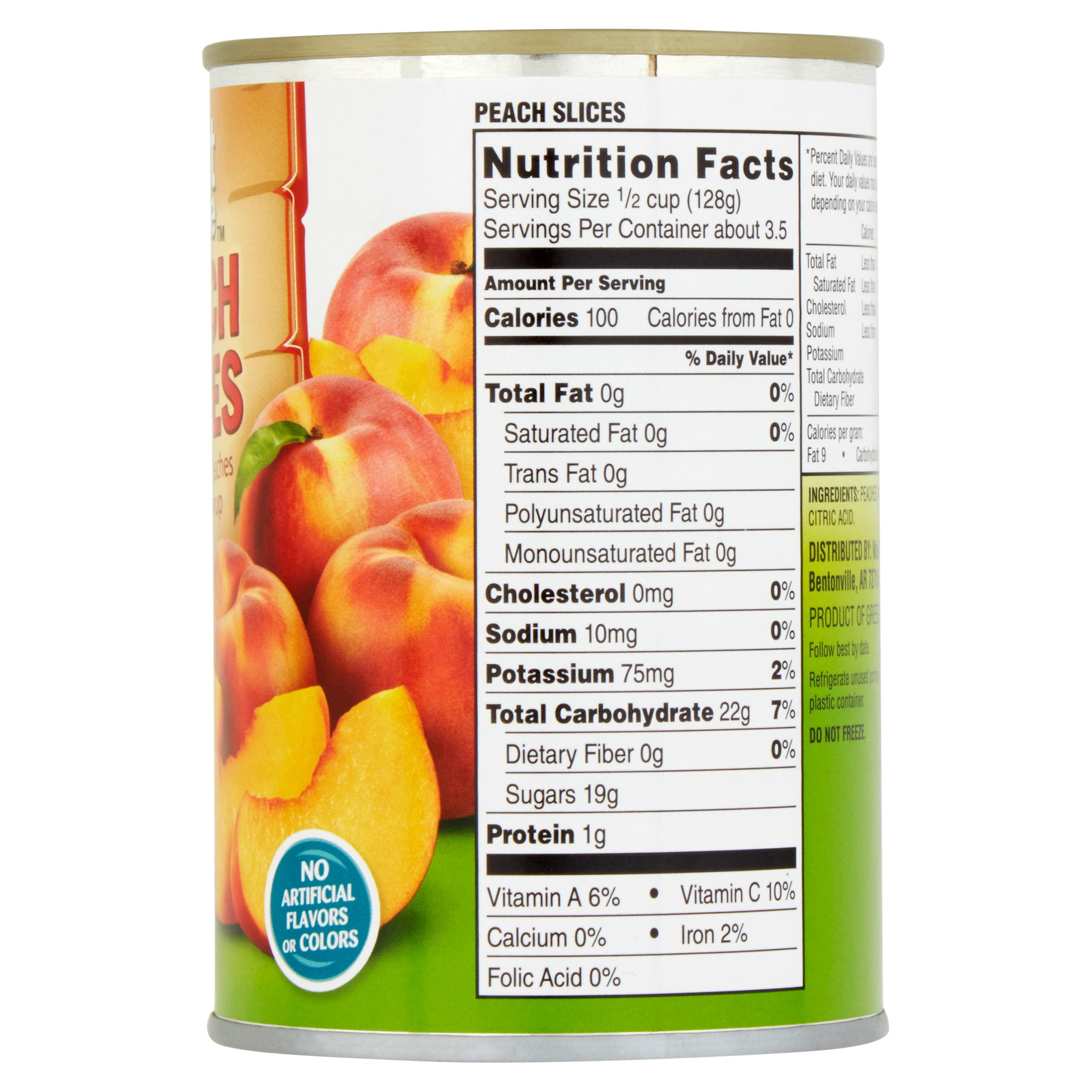 (4 pack) Great Value Sliced Peaches, 15.25 oz Can