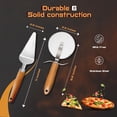thumbnail image 3 of 2 Pack Pizza Cutter and Pie Server Set, Stainless Steel Cutter,Pizza Shovel, Kitchen Gadgets Accessories, 3 of 5