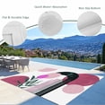 thumbnail image 3 of Boho Middle Century Outdoor Rug 5x8 Ft - Reversible Patio Rug Outdoor Camping Rugs, Abstract Pink Geometric Botanical Washable Indoor Outdoor Area Rugs, Non-Slip Outdoor Carpet Runner for Deck/Porch, 3 of 8