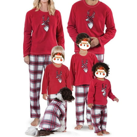 

Family Christmas Matching Pajamas Set Adult Kids Baby Dog Holiday Xmas Sleepwear Pjs Outfits