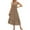 Khaki, variant on Wiyuqeen Women Sleeveless Square Neck Tiered Dresses Casual Solid Plested Maxi Dresses Summer Beach Tank Dresses with Pockets Empire Waist Dresses